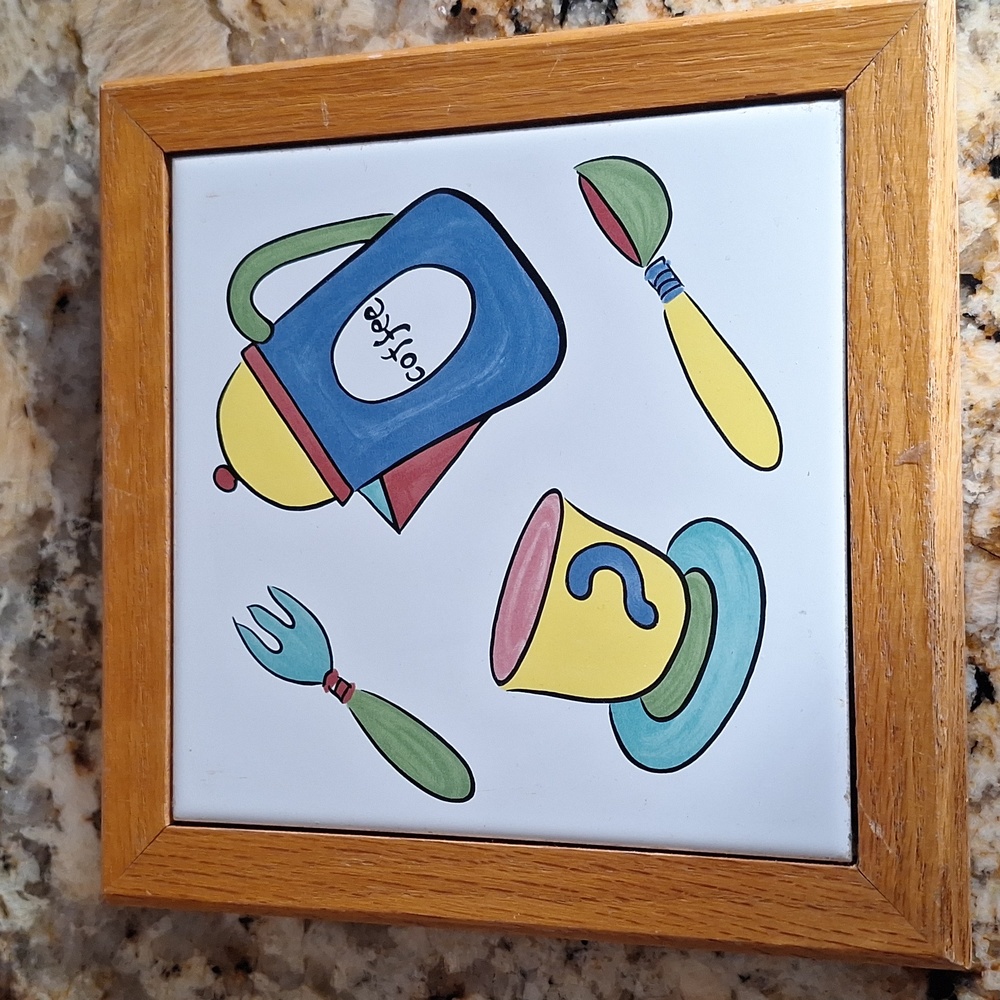 Coffee tile trivet or wall hanging